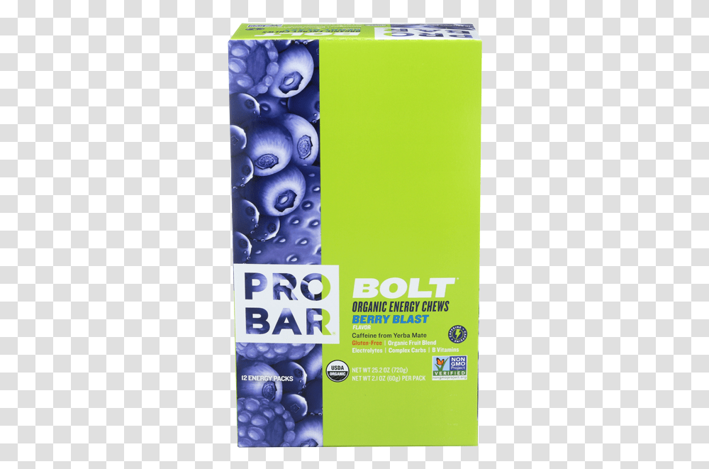 Probar Bolt Energy Chew Berry Blast Organic Box Of, Poster, Advertisement, Flyer, Paper Transparent Png