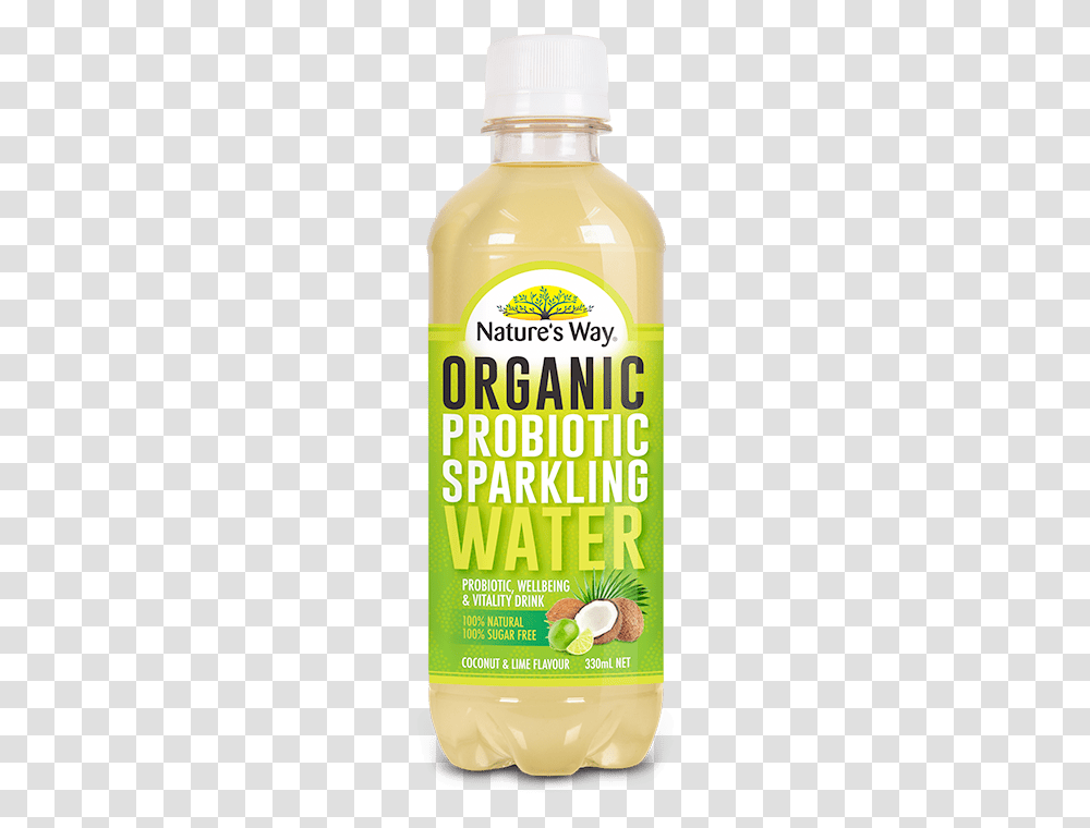 Probiotic Sparkling Water Coco Lime Sugarfree Plastic Bottle, Label, Beer, Alcohol Transparent Png