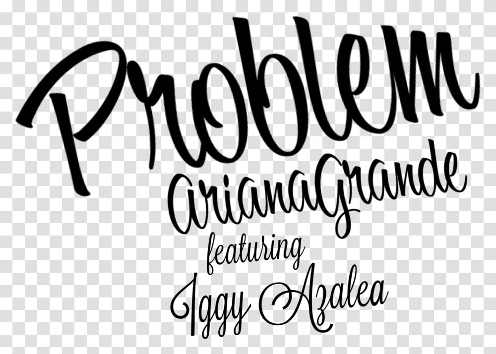 Problem Logo Ariana Grande Fonts, Calligraphy, Handwriting, Letter Transparent Png