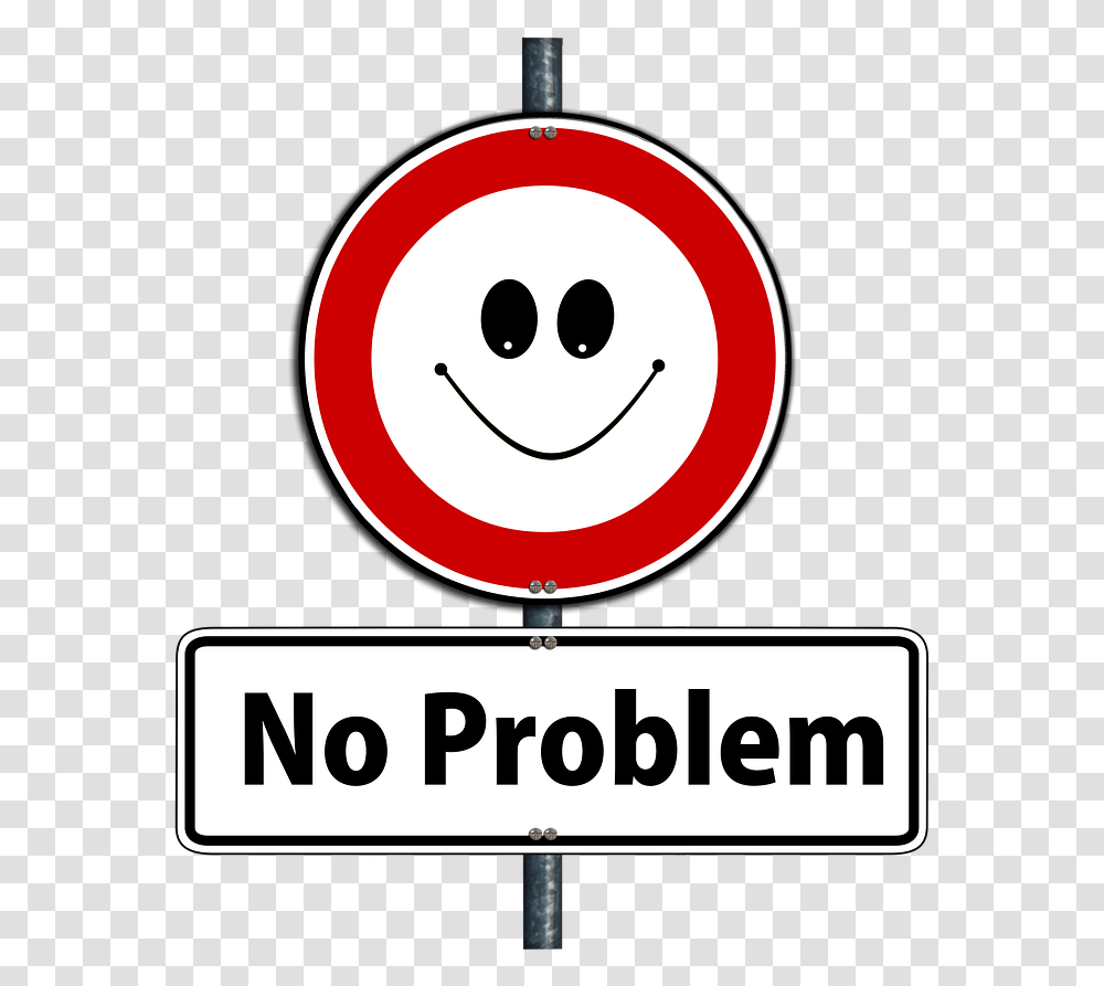 Problem Smilie Solution Smile Traffic Sign Shield No Problem Expression, Road Sign, Stopsign Transparent Png