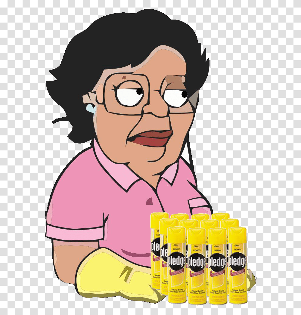 Problem Solved Clipart Download Mexican Cleaning Lady Family Guy, Person, Medication, Bottle, Scientist Transparent Png