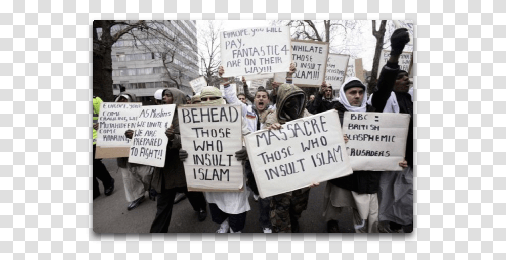 Problems With Islam Behead Those Who Insult Kek, Protest, Parade, Crowd, Person Transparent Png
