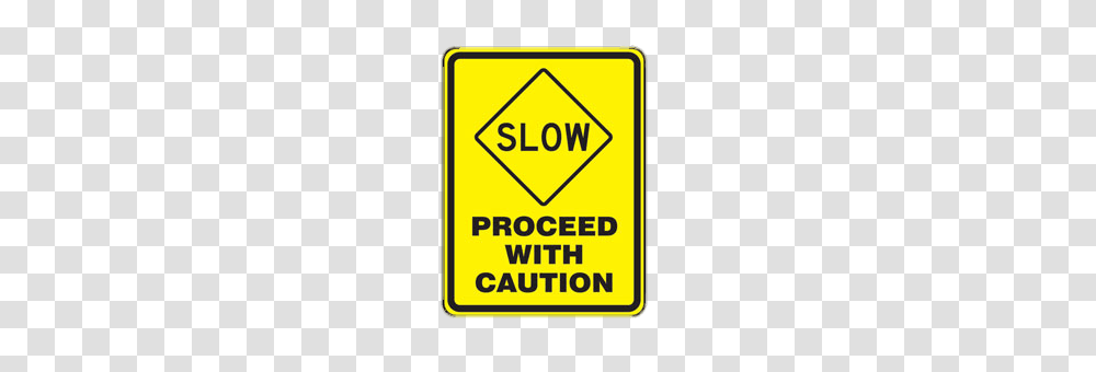 Proceed With Caution Sign, Road Sign Transparent Png