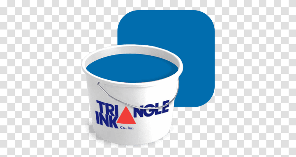 Process Blue Triangle Ink, Tape, Bucket, Paint Container, Indoors Transparent Png
