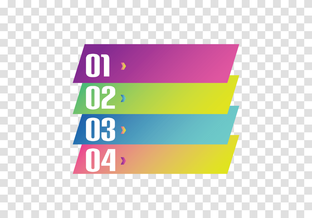 Process Info Graphic With Abstract Style Multi Color Gradient, Word, Number Transparent Png