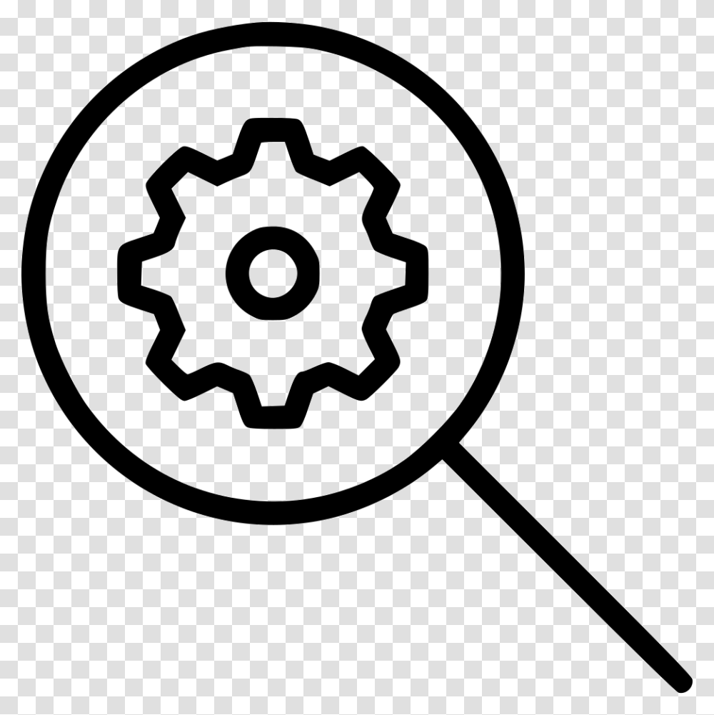 Processing Engine Icon Automation And Innovation Icon, Magnifying, Stencil Transparent Png