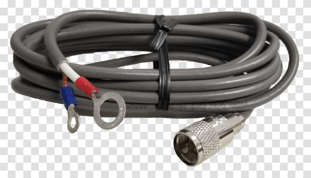 Procomm Cb Coax Cable Rg8x With Pl259 And Ring Terminals Serial Cable, Light, Hose, Adapter, Torch Transparent Png