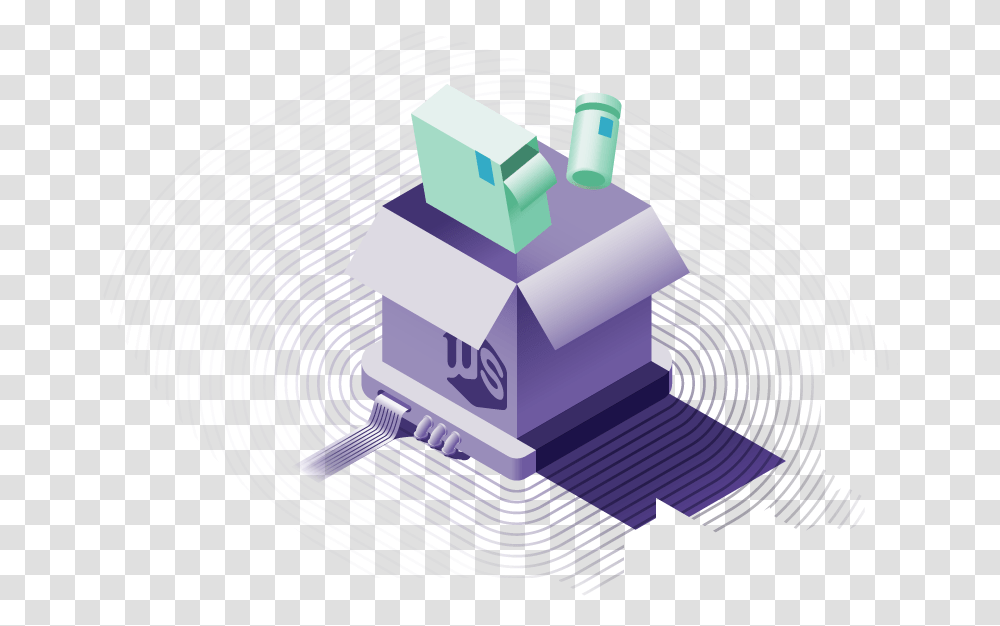 Product Coming Out Of Box Illustration, Network, Spiral, Electronic Chip, Hardware Transparent Png