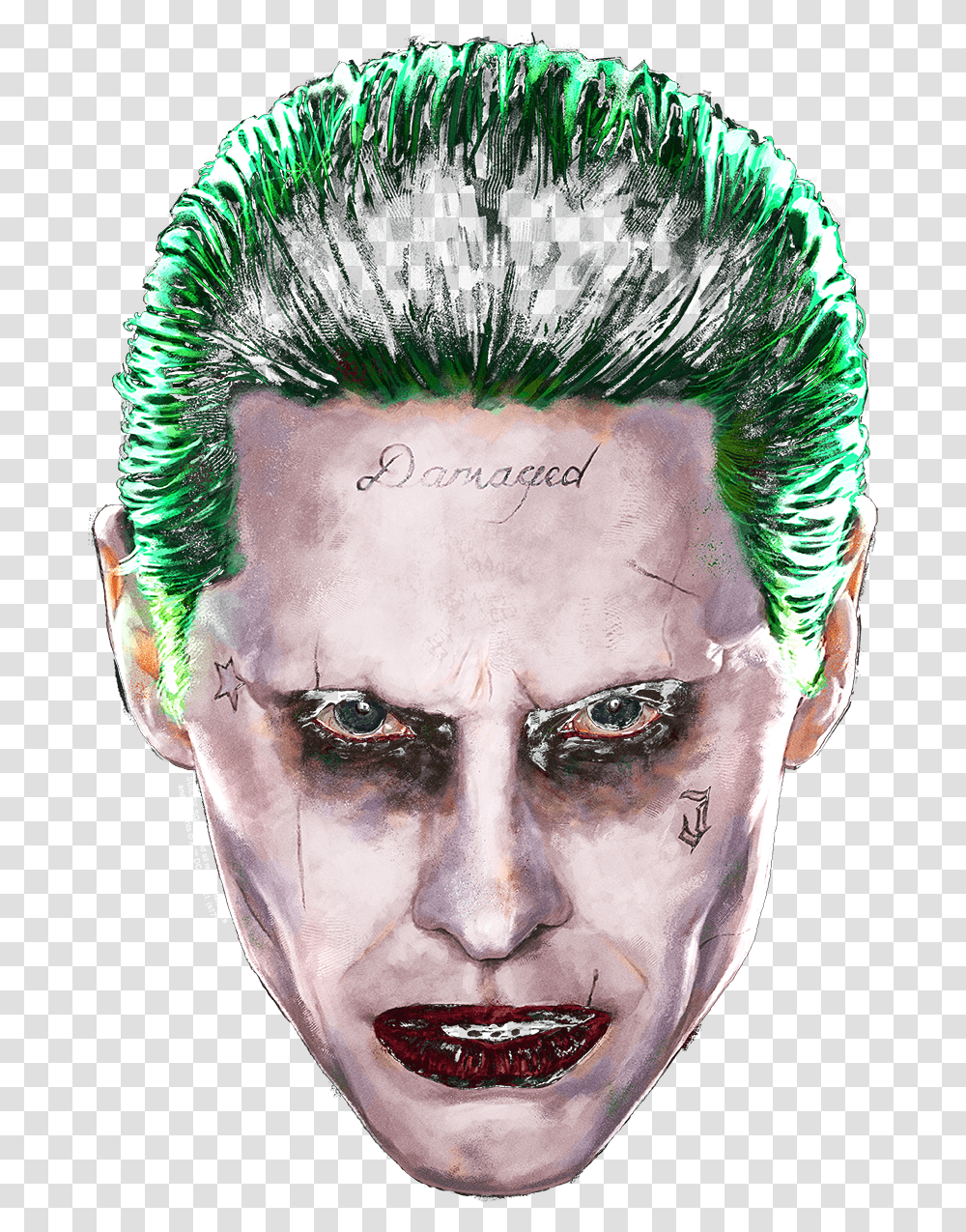 Product Image Alt Joker Suicide Squad Face, Head, Person, Poster Transparent Png
