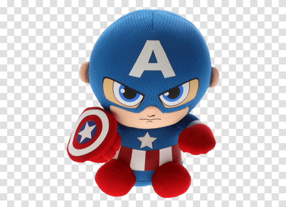 Product Image Captain America Beanie Baby, Toy, Doll, Plush Transparent Png