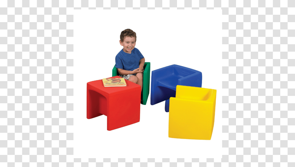 Product Image Children's Factory Cube Chair, Person, Boy, Furniture, Indoors Transparent Png