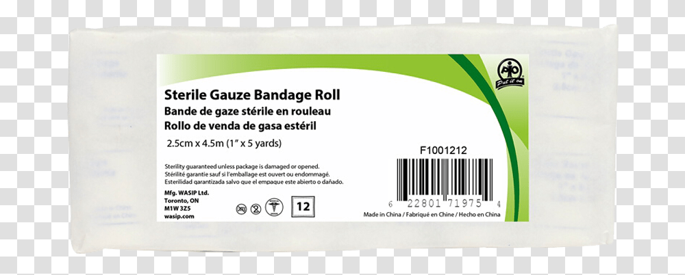 Product Image E1250title Gauze Bandage Rolls Label, Paper, Driving License, Document Transparent Png
