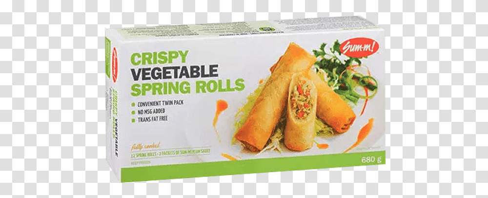 Product Image Frozen Veggie Spring Rolls, Hot Dog, Food, Dish, Meal Transparent Png