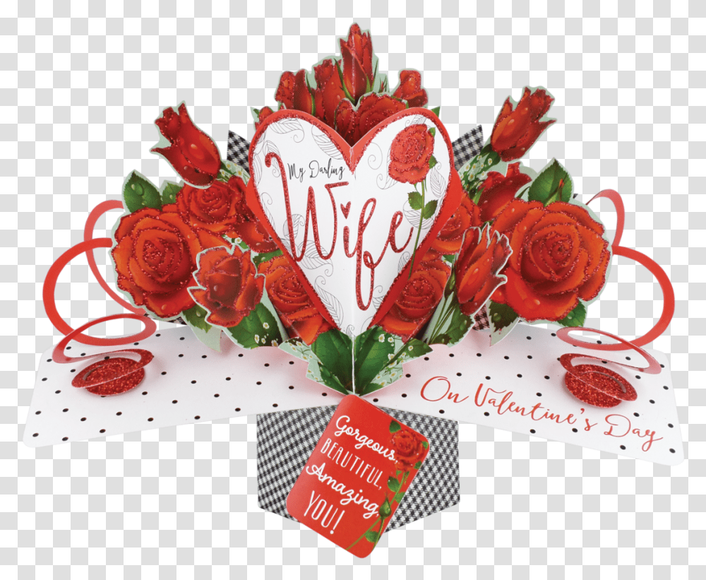 Product Images Of Valentines Day Wife Pop Up Card, Envelope, Mail, Greeting Card, Birthday Cake Transparent Png