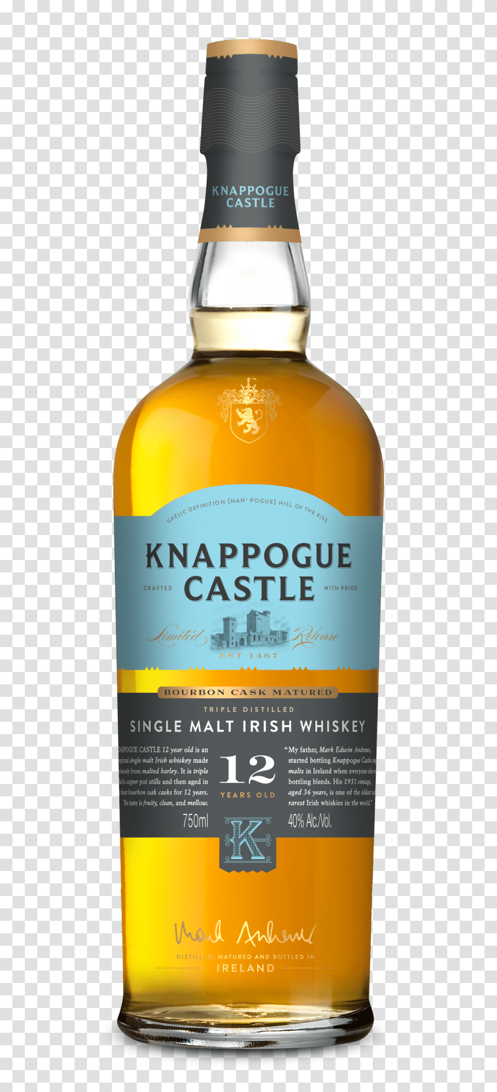 Product Knappogue Castle Whiskey, Liquor, Alcohol, Beverage, Drink Transparent Png