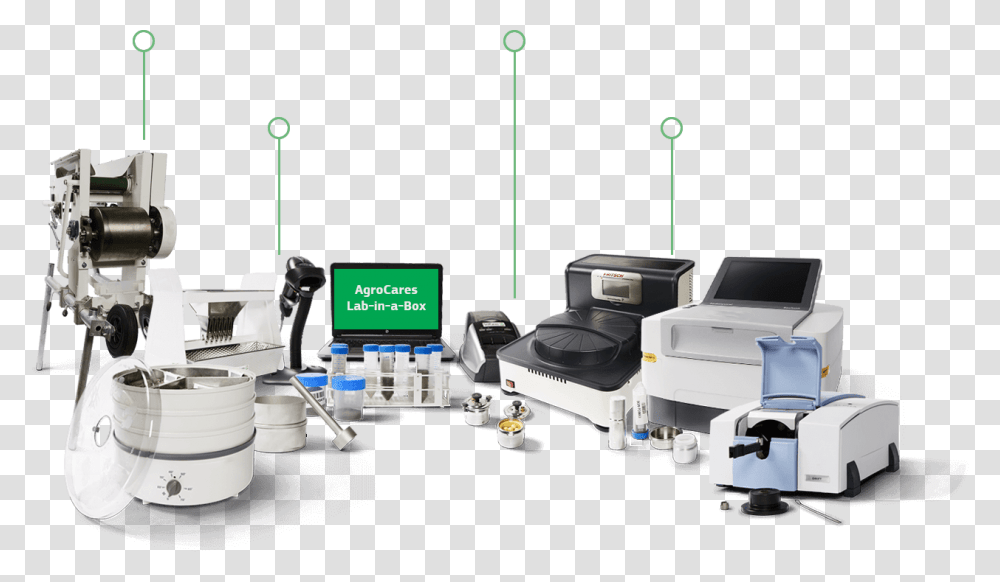 Product Labinabox Editted Agrocares Lab In A Box, Machine, Person, Human, Microscope Transparent Png