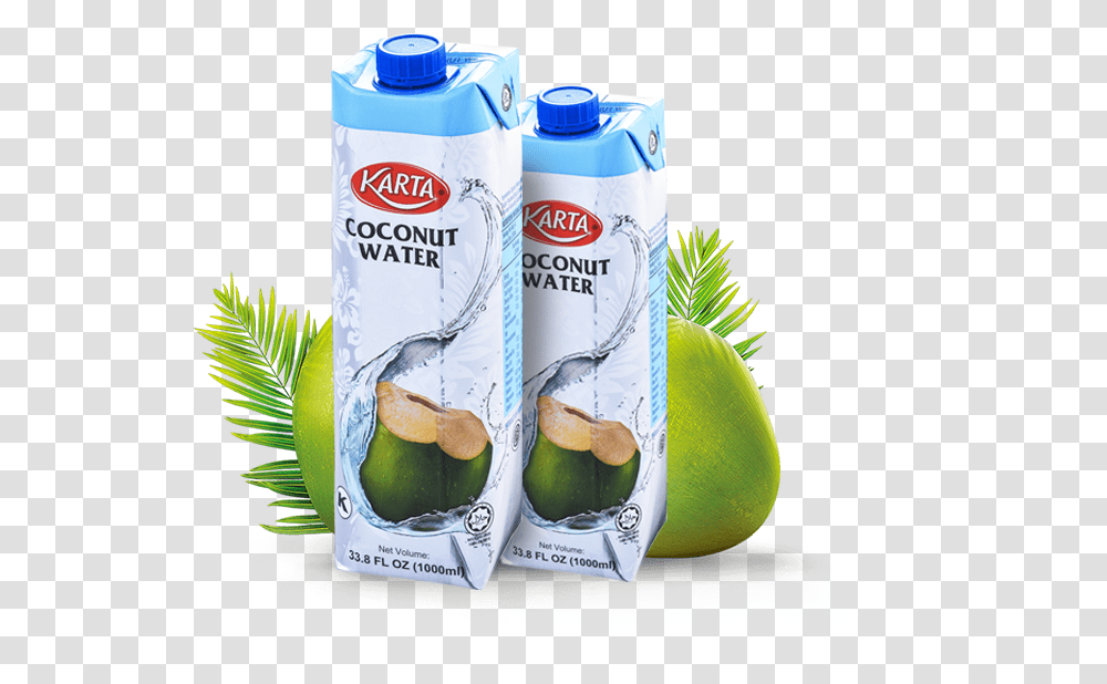 Product Large Coconut Water From Malaysia, Green, Plant, Bottle, Food Transparent Png