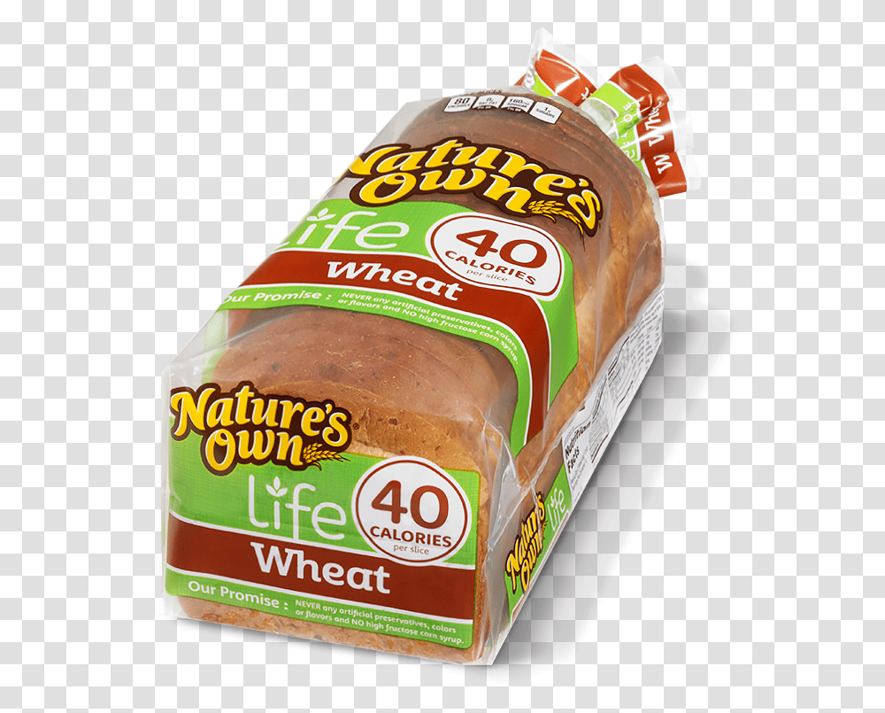 Product Life Wheat40cal 890x1000px 0 Natures Own 40 Kcal, Bread, Food, Bagel, Bread Loaf Transparent Png
