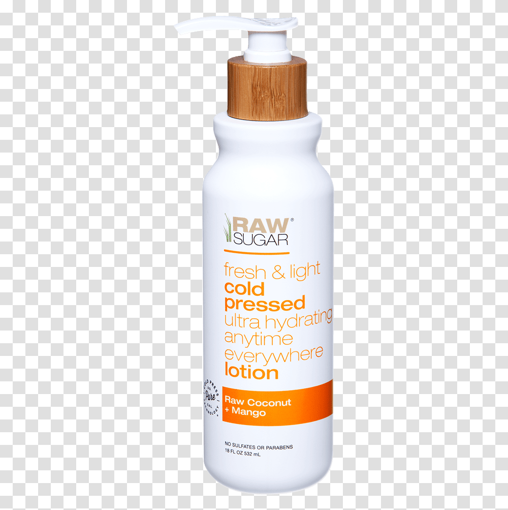 Product Lotion Mango Raw Sugar Lotion, Bottle, Cosmetics, Beer, Alcohol Transparent Png