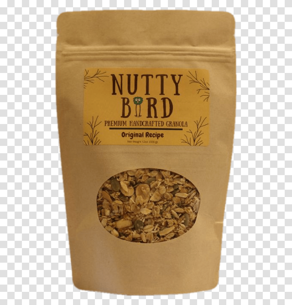 Product Nuttybirdgranola Popcorn, Book, Plant, Food, Produce Transparent Png