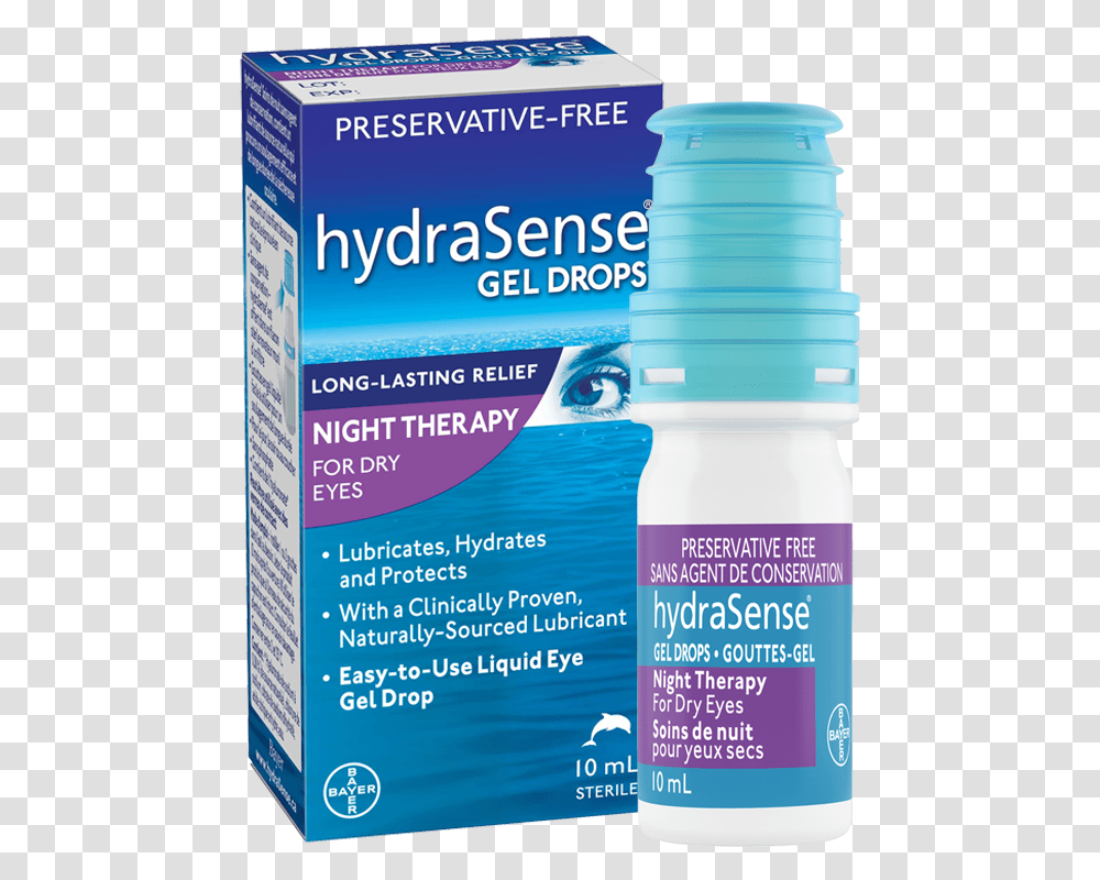 Product Packaging And Bottle Of Hydrasense Eye Drops Plastic Bottle, Cosmetics, Deodorant, Flyer, Poster Transparent Png