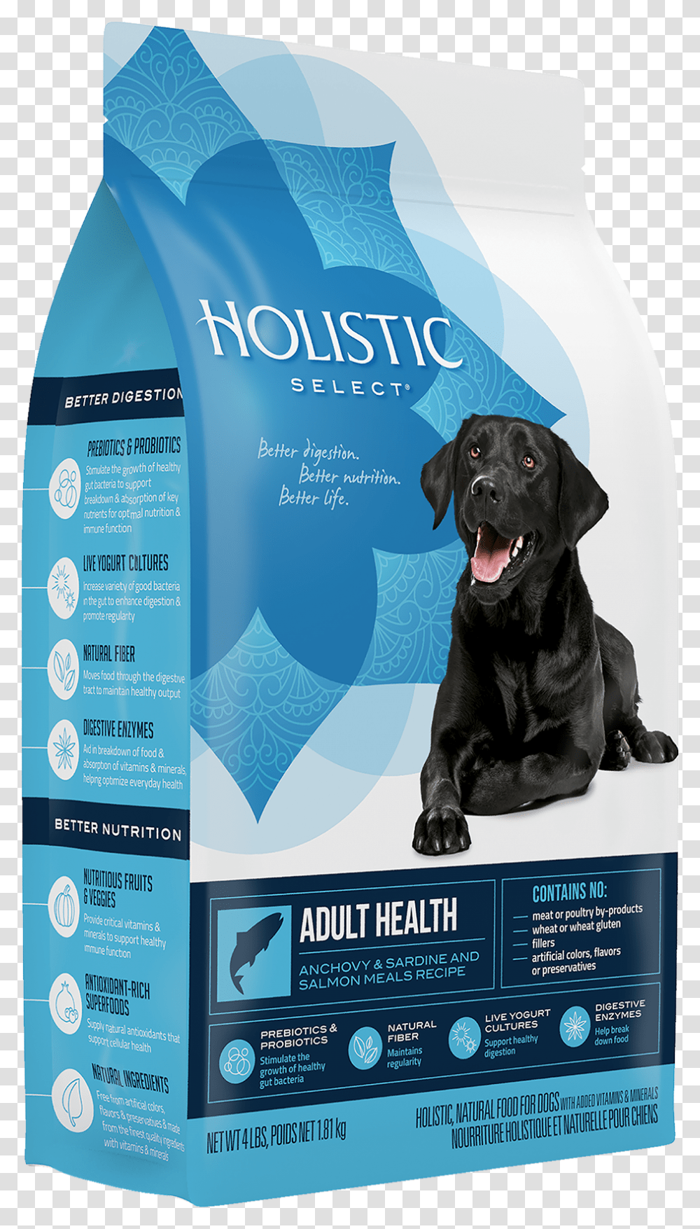 Product Packaging Image Holistic Select Salmon And Anchovy, Poster, Advertisement, Dog, Pet Transparent Png