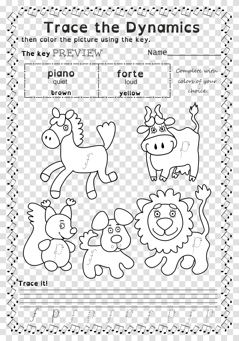 Product Piano And Forte Worksheet, Doodle, Drawing Transparent Png