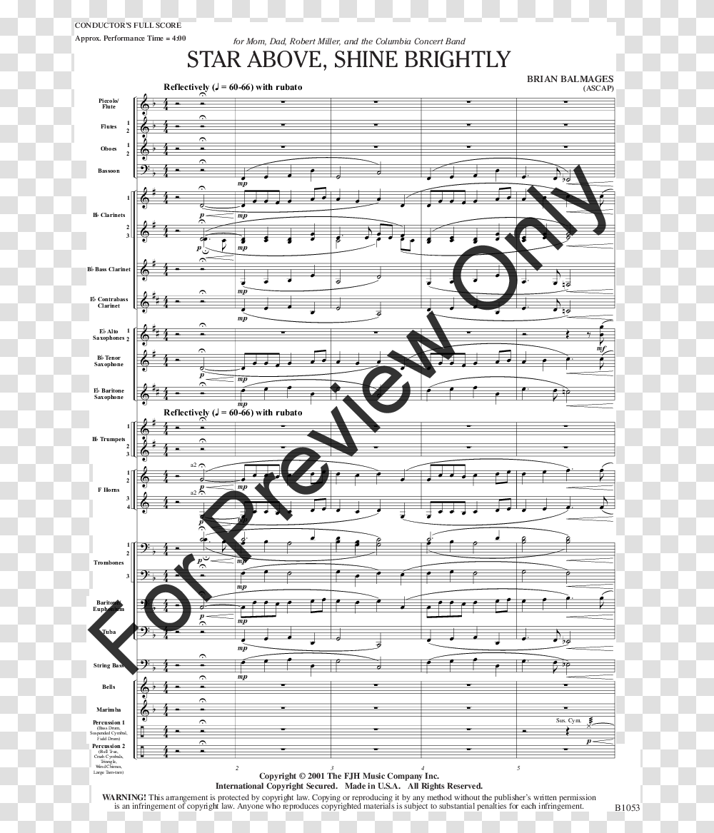 Product Thumbnail Bach Chorale 12 Concert Band, Number, Handwriting Transparent Png