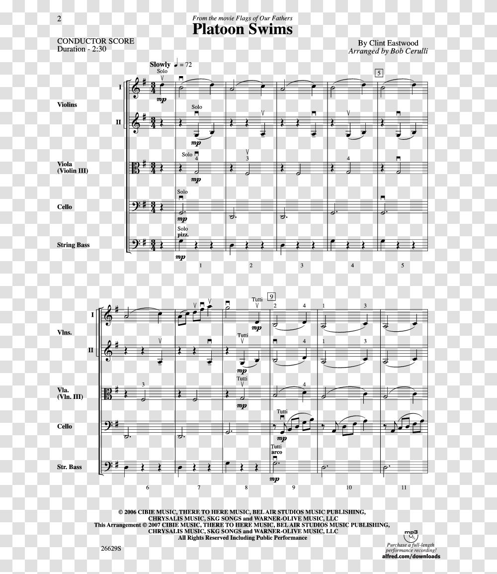Product Thumbnail Brandenburg Concerto 2 Violin Sheet Music, Gray, World Of Warcraft Transparent Png