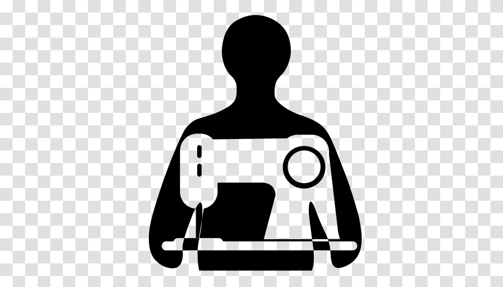 Production Sewing Machine Sewing Sewing Machine Icon With, Gray, World Of Warcraft Transparent Png