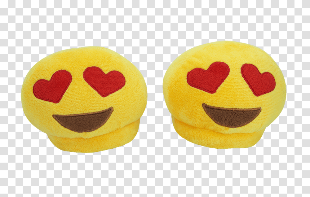 Products Heart Eyes Emoji Slipper Plushmoji Heart, Toy, Peeps, Rubber Eraser, Pac Man Transparent Png