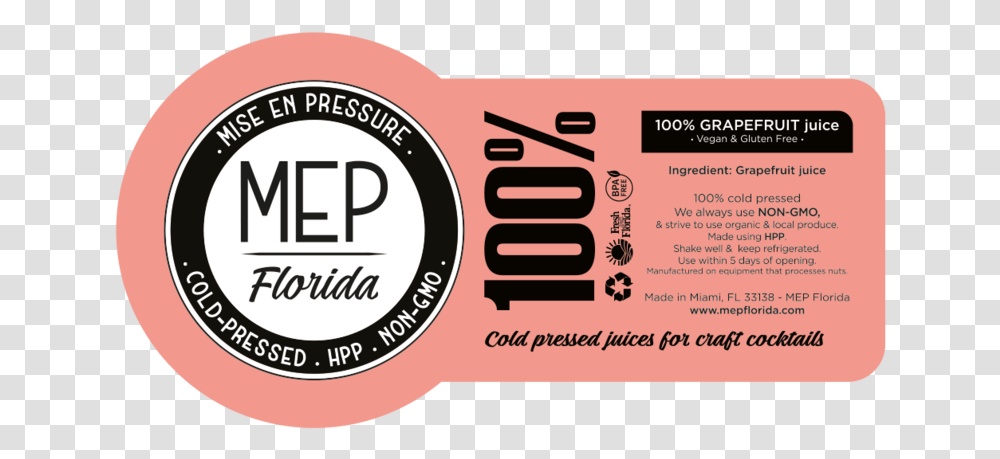 Products - Mep Florida Grapefruit, Text, Paper, Label, Business Card Transparent Png