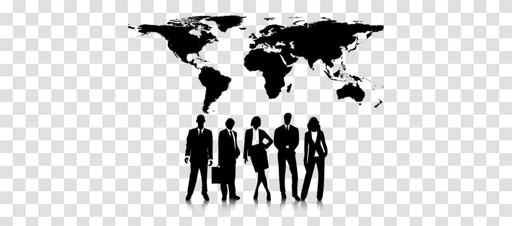 Professional Business People Silhouette High Resolution World Map Vector, Gray, World Of Warcraft Transparent Png
