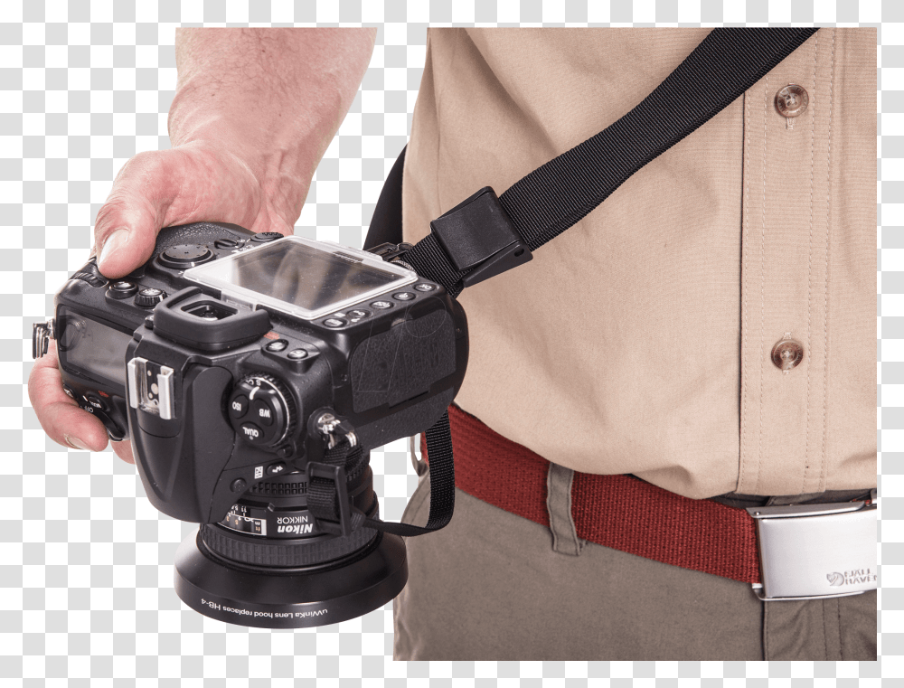 Professional Camera Strap Flex Rollei Digital Slr, Electronics, Person, Human, Video Camera Transparent Png