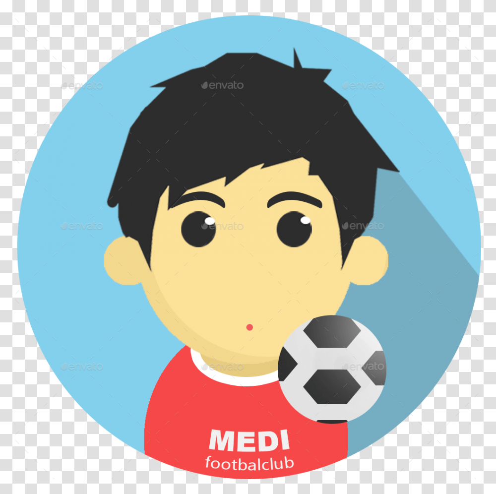 Professional Flat Icon For Soccer, Soccer Ball, Football, Team Sport, Face Transparent Png