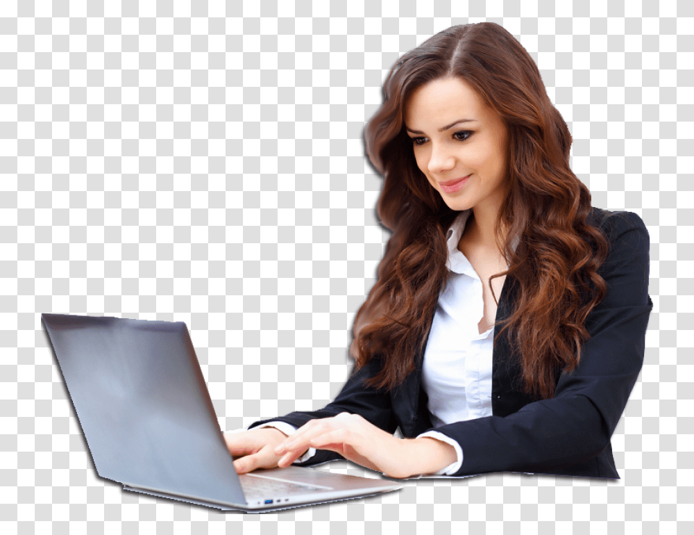 Professional Indian Girl, Laptop, Pc, Computer, Electronics Transparent Png