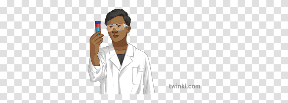 Professional Lab Coat Scientist Science Boy General People Science Coat Drawing Male, Clothing, Apparel, Person, Human Transparent Png