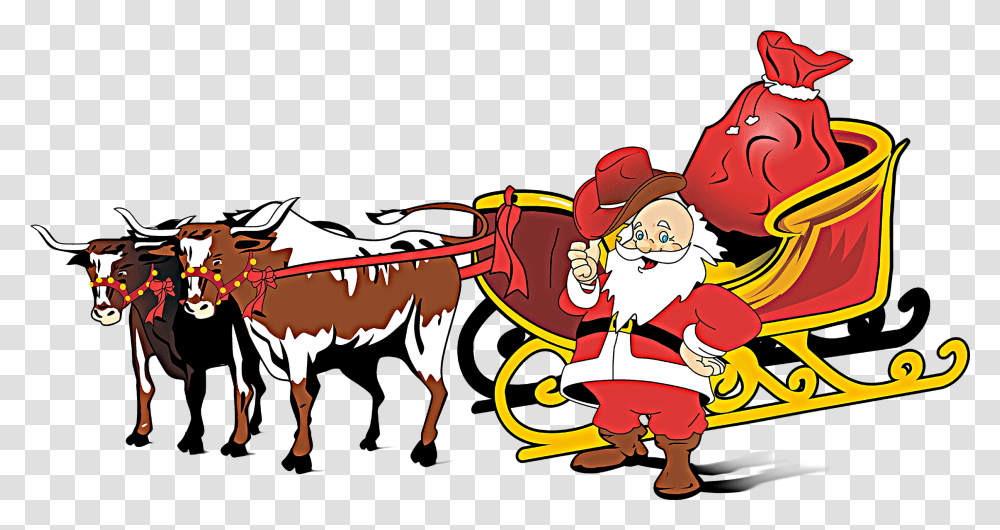 Professional Santa Helpers Shop Here Cartoon, Bull, Mammal, Animal, Cattle Transparent Png
