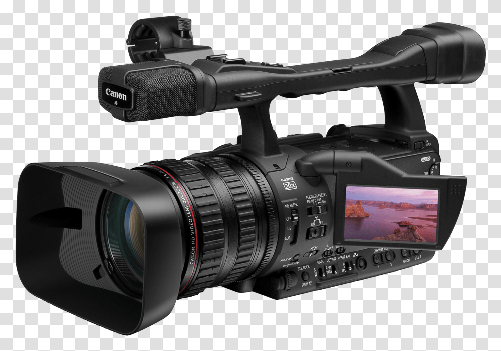 Professional Video Camera Canon, Electronics, Digital Camera Transparent Png