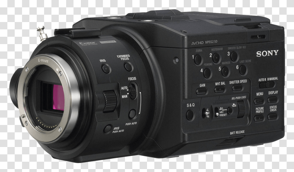 Professional Video Camera Sony Nex Fs100e, Electronics, Digital Camera Transparent Png