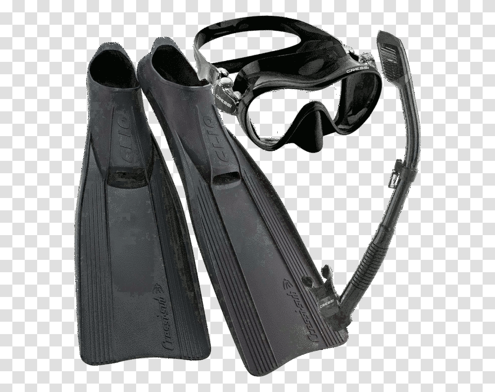 Professionals Diving Mask And Long Fins Set, Goggles, Accessories, Accessory, Weapon Transparent Png