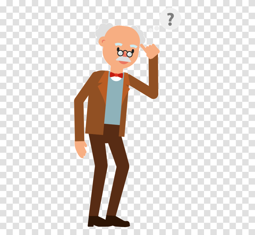 Professor Thinking And Illustration, Person, Sleeve, Long Sleeve Transparent Png