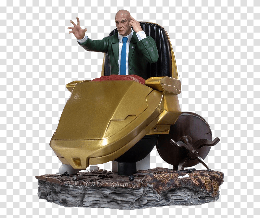 Professor X 110th Scale Statue Professor X Iron Studios, Person, Transportation, Vehicle, Lawn Mower Transparent Png