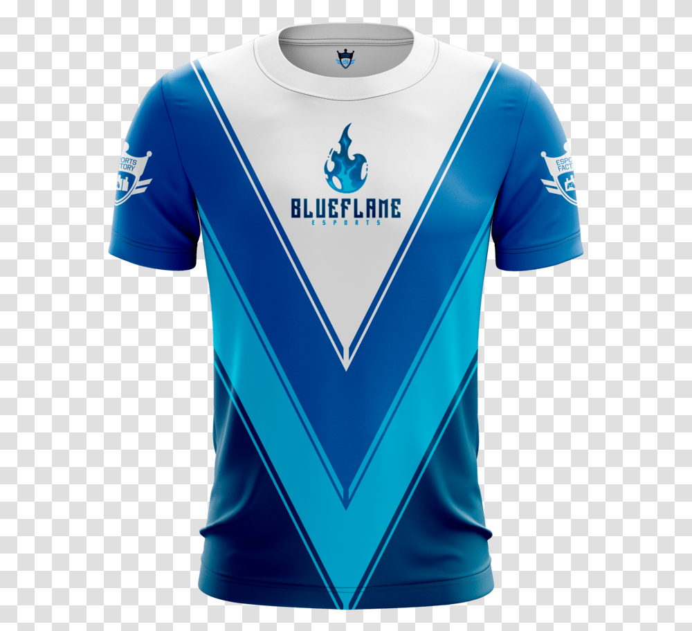 Profile Blue Flame Esports, Apparel, Shirt, Jersey Transparent Png