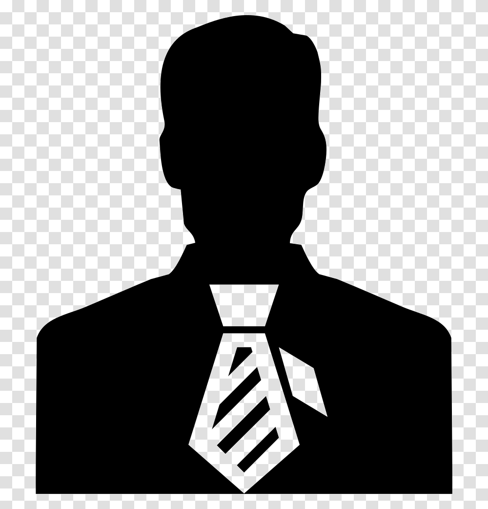 Profile Man Avatar, Silhouette, Tie, Accessories, Accessory Transparent Png