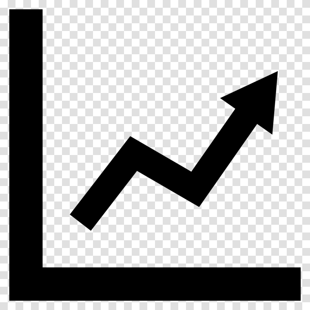 Profit Chart Increase And Decrease Icon, Axe, Tool, Stencil Transparent Png