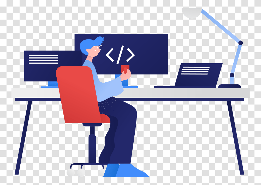 Programming Illustration Images, Person, Standing, Sitting Transparent Png