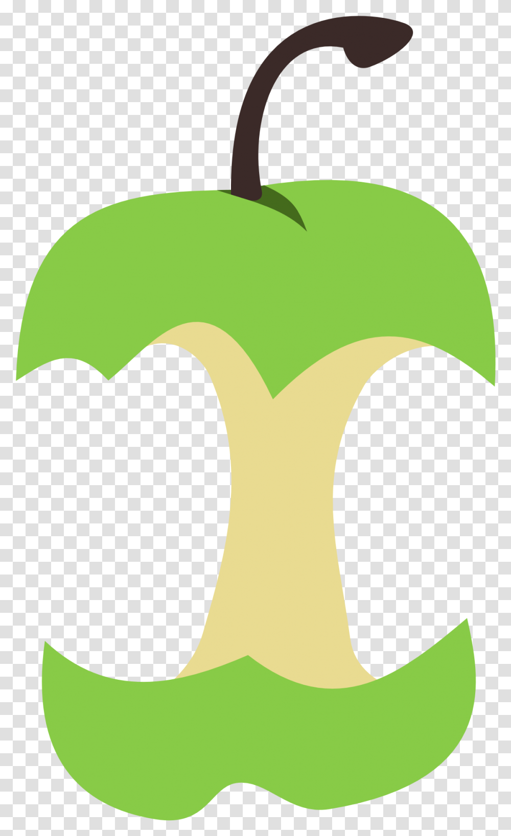 Prohibido Green Apple Core Cartoon, Plant, Produce, Food, Vegetable Transparent Png