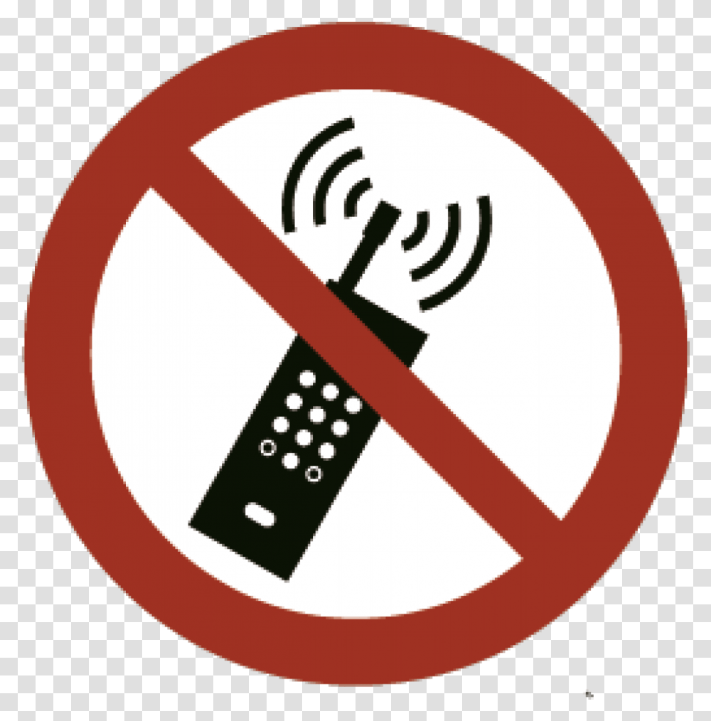 Prohibido Mobile Phones Not Allowed, Sign, Cutlery Transparent Png