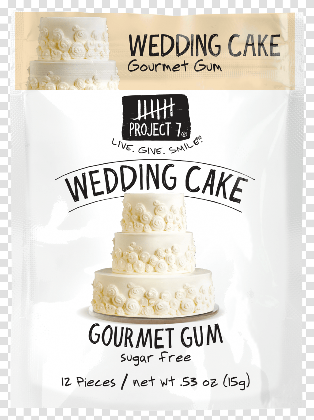 Project 7 Gum Wedding Cake, Dessert, Food, Sweets, Confectionery Transparent Png